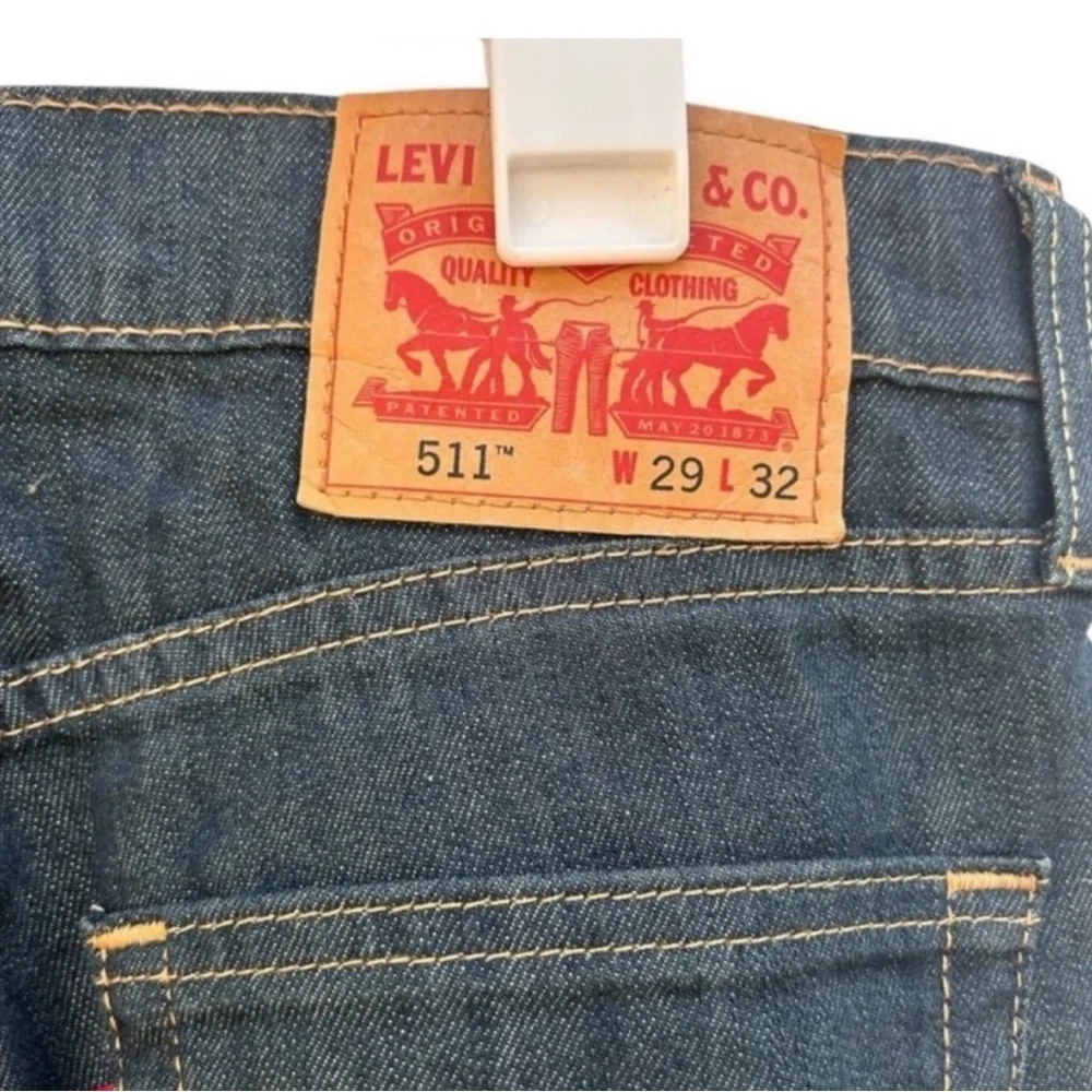 Levi's Men's Dark Wash 511 Straight Leg Jeans - Blue